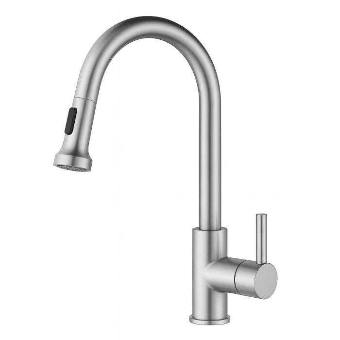 ברז מטבח נשלף ניקל מוברש דגם Niag מבית Waterfall