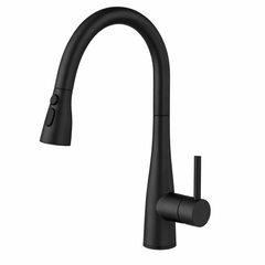 ברז מטבח נשלף שחור מסדרת Goma מבית Waterfall